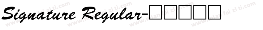 Signature Regular字体转换